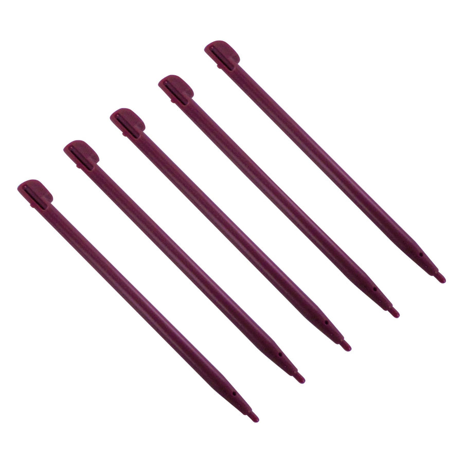 Stylus for DSi XL LL Nintendo console slot in touch pen compatible replacement - 5 pack red wine | ZedLabz - ZedLabz400617