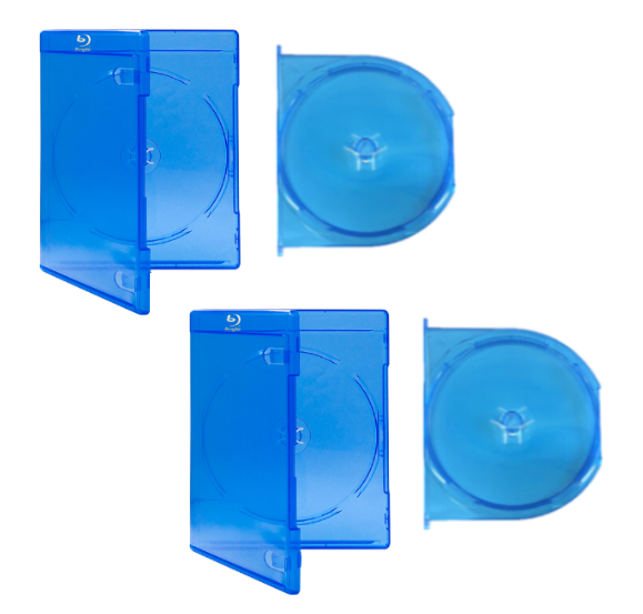 Blu Ray Case with 2 disc swing tray for Blu Ray movies retail - 2 pack | ZedLabz