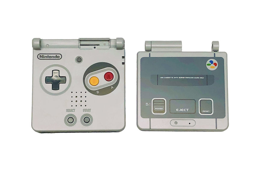 Replacement Housing Shell Kit For Nintendo Game Boy Advance SP - Super Famicom Grey | ZedLabz