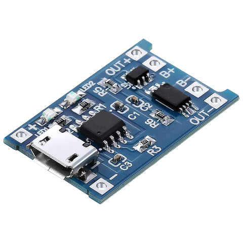 LiPo charging IC board TP4056 micro USB 5V 1A rechargeable battery mod | ZedLabz