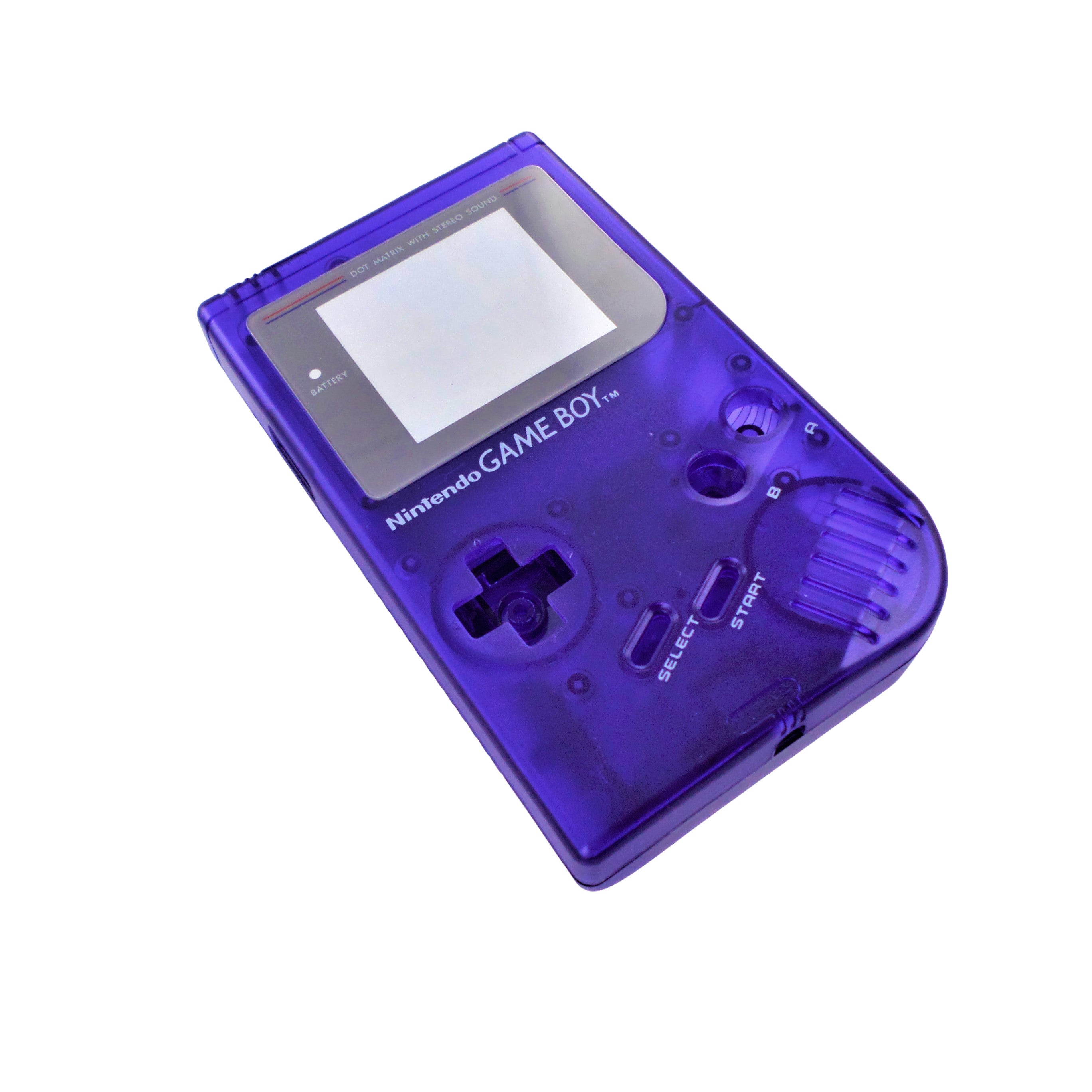 Housing shell case repair kit for Nintendo Game Boy DMG-01 replacement - Clear Grape Purple | ZedLabz