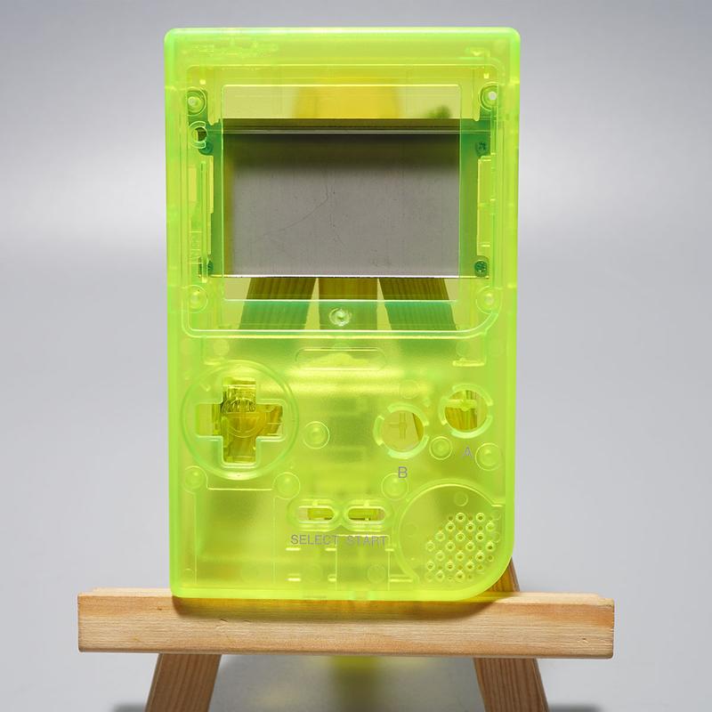 Modified IPS screen ready housing shell for Nintendo Game Boy Pocket console - Neon Yellow | Funnyplaying