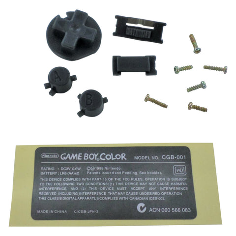 Replacement housing shell case repair kit for Nintendo Game Boy Color GBC (Colour) - Gold | ZedLabz