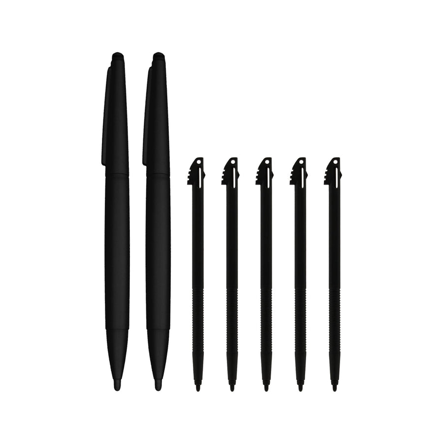 ZedLabz replacement slot in & XL stylus pen pack for Nintendo 3DS XL (2012 model) - 7 pack black - ZedLabz500565